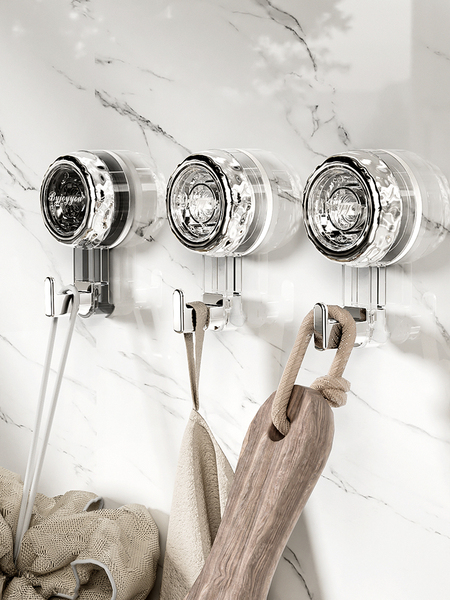 Rotate Suction Cup Hook Punch-Free Strong Load-Bearing Vacuum Sticky Hook Kitchen Bathroom Bathroom Wall Towel Seamless