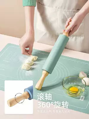 Roller rolling pin solid wood household rolling noodle dumpling Leather Special set rolling stick silicone noodle stick stick stick stick