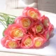 Hoa nhân tạo, hoa nhân tạo, 5 que, 10 que, bó hoa hồng đơn, bàn phòng khách trong nhà, hoa lụa trang trí - Hoa nhân tạo / Cây / Trái cây