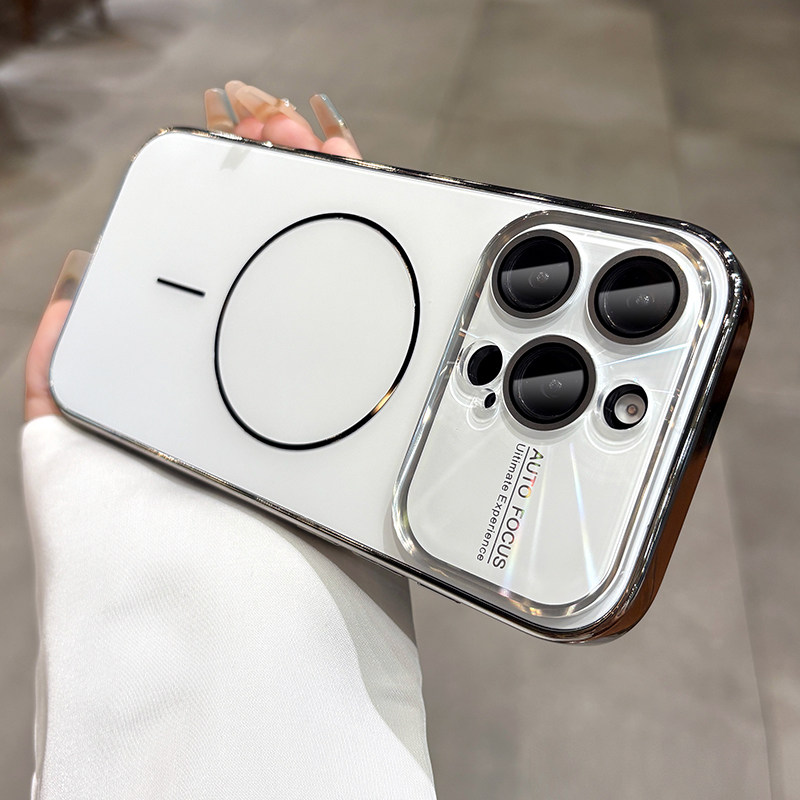 Matte Large Window Case for iPhone 17 Pro Max, New Apple 16 Pro Shockproof Cover with Lens Film, 15Pm Magnetic Charging, 14P Premium Feel, 13 Full Coverage, Niche Minimalist Style for Men and Women