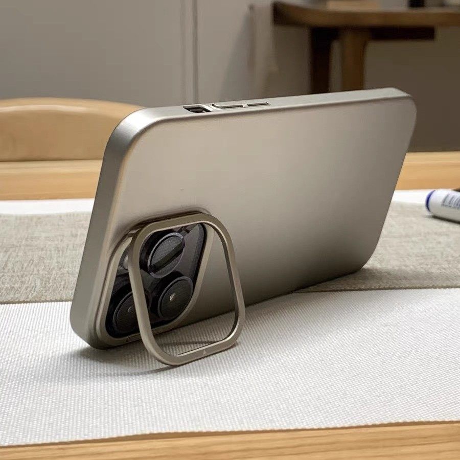 New Lens Invisible Bracket Case Suitable for iPhone 16 Pro Max, Matte for iPhone 14 Pro, Ultra-Thin for iPhone 13, Magnetic Wireless Charging for 17 Pro Max, with Stand, Solid Color Anti-Drop Protective Case for iPhone 15