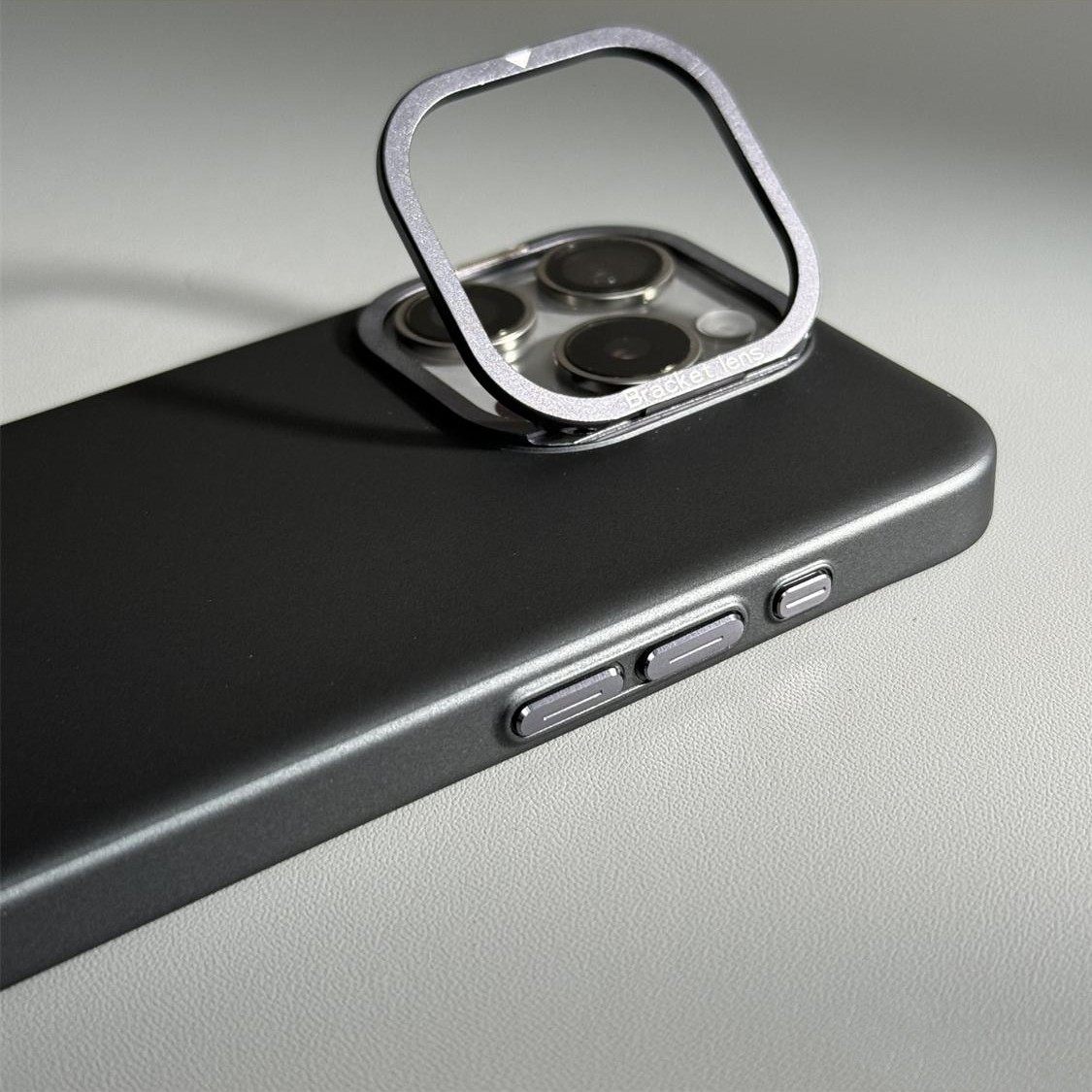 New Lens Invisible Bracket Case Suitable for iPhone 16 Pro Max, Matte for iPhone 14 Pro, Ultra-Thin for iPhone 13, Magnetic Wireless Charging for 17 Pro Max, with Stand, Solid Color Anti-Drop Protective Case for iPhone 15