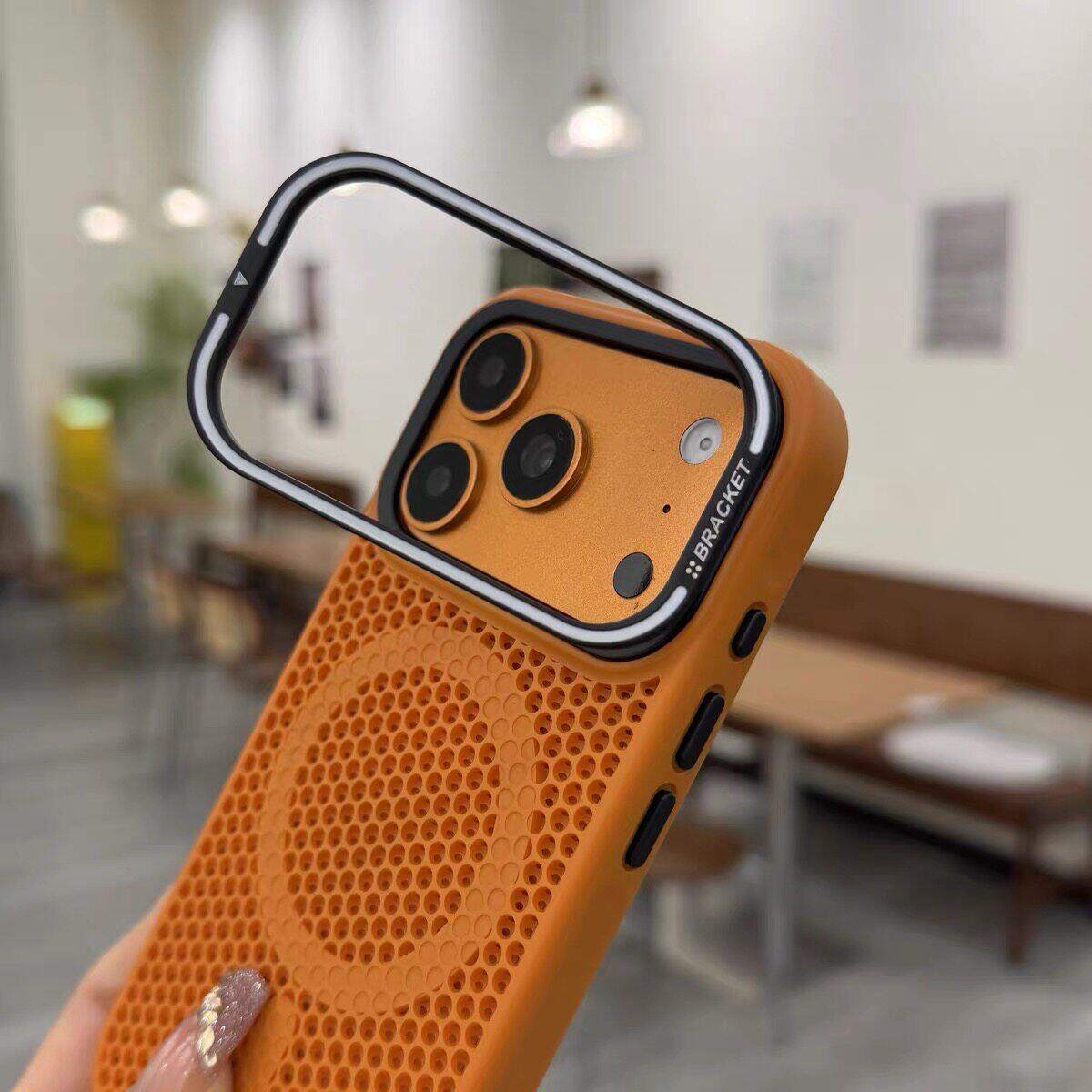 [Anti-Drop and Heat Dissipation Lens Bracket]Suitable for Apple 17 Pro Max Magnetic Phone Case, iPhone 16 Pro Soft Edge Breathable 15/14Pm Full Coverage Anti-Drop I13/12 Ultra-Thin Matte Protective Case