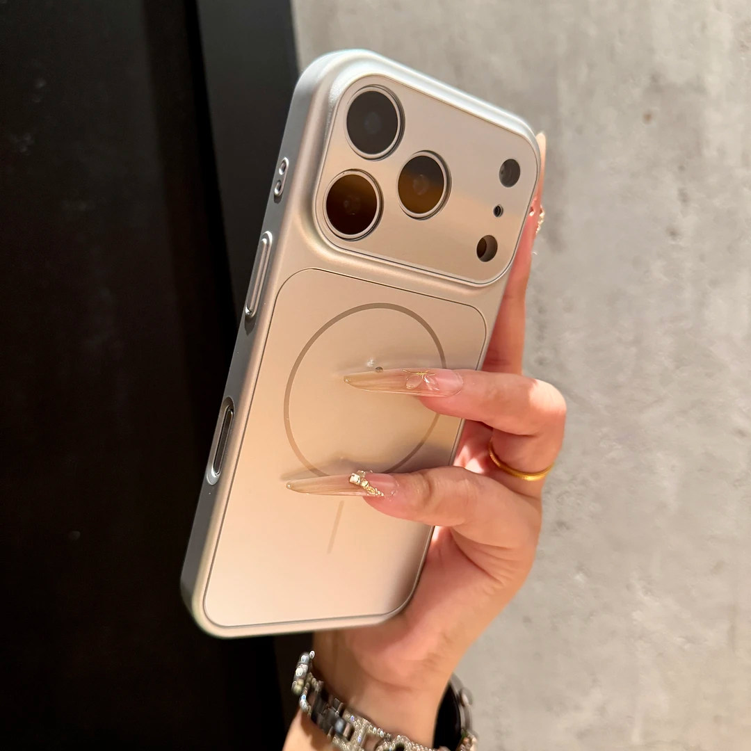 [New Frosted Glass]Suitable for iPhone 17 Pro Max Case, Apple 16 Pro Max High-End Feel, 15 Pro/14 Magnetic Charging, 13 Pro Max Full Coverage, Anti-Drop, Ultra-Thin, Instantly Transforms into 17