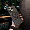 Carbon Fiber Texture Matte Magnetic Apple 16 Pro Max Kevlar Pattern Phone Case Suitable for iPhone 15 Pro with Metal Stand 14 Plus with Lens Film 13 Anti-Slip 12/11 Protective Case