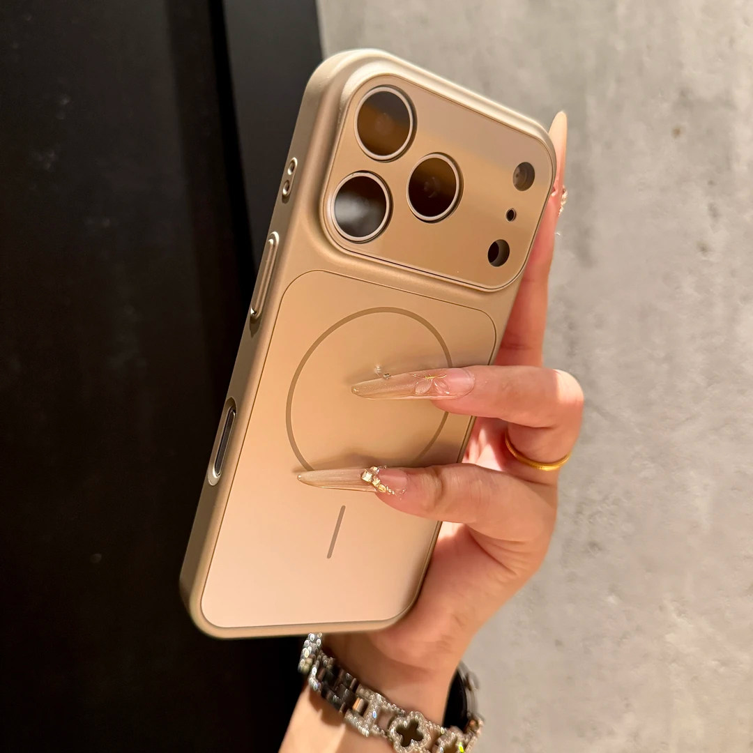 [New Frosted Glass]Suitable for iPhone 17 Pro Max Case, Apple 16 Pro Max High-End Feel, 15 Pro/14 Magnetic Charging, 13 Pro Max Full Coverage, Anti-Drop, Ultra-Thin, Instantly Transforms into 17