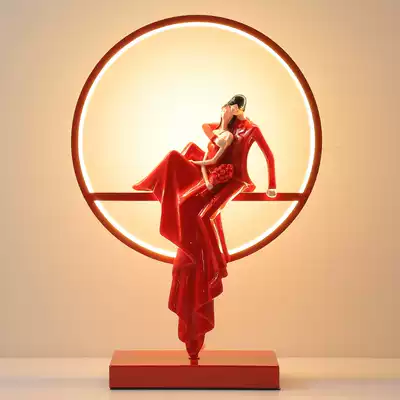Bride bedroom wedding desk lamp wedding room bedside lamp a pair of long bright lights romantic gift dowry lamp Red