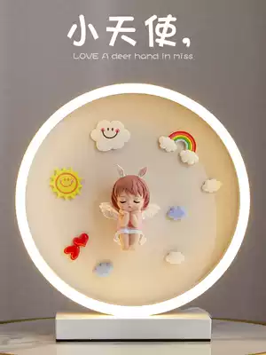 Cartoon ins table lamp designer Nordic living room children's princess room bed headlight Net red cute dimming decorative light