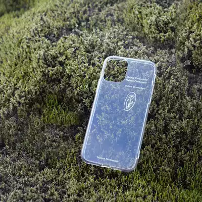 maison promenade transparent mobile phone Protective case all-inclusive soft shell with card beige original design Tulip