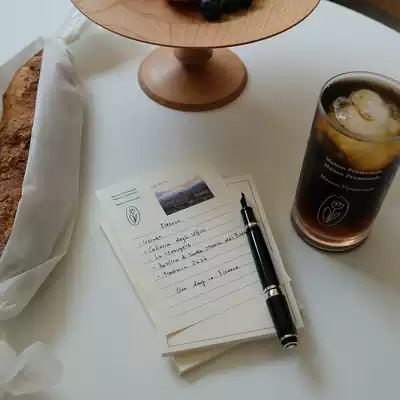 maison promenade post-it note book small book memo simple tulip horizontal line blank notepad hand account