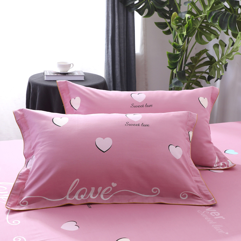 Full cotton pillowcase pair with thickened pure cotton twill large number 50x80 single person double 40x60 small number home set do