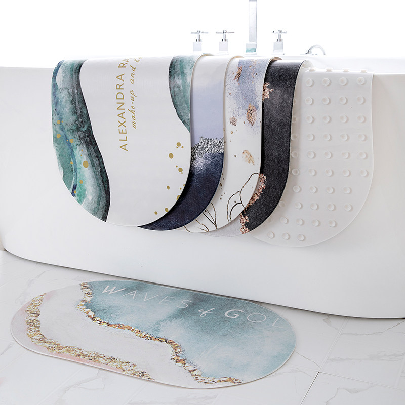 Nordic bathroom non-slip mat shower mat bath shower room toilet floor mat household powder room suction cup anti-fall mat