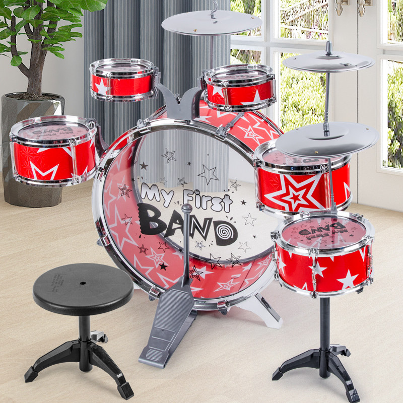 Mini Drum Kit 1-3 Kids Toy Beginner 4 Baby Jazz Drum Instrument Drums Drums 8-10 Year Old Girl Boy