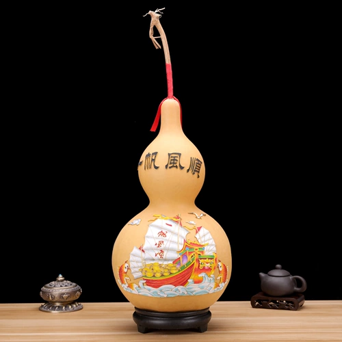 Ремесла украшения естественные большие тыквы, один гладкий офис, дары, красочный песок, мастерство, украшение дома, фэн -шуй