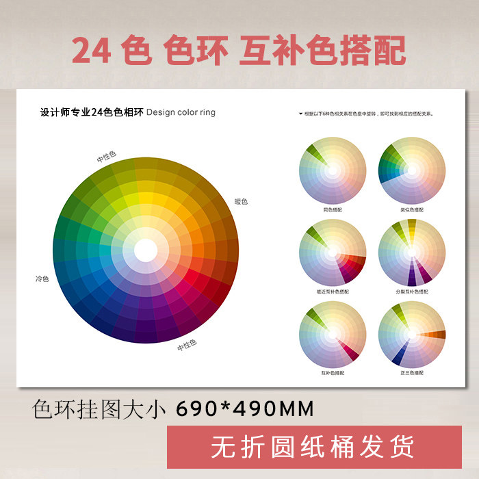 Color ring color card 24 color ring map Poster color card This template card color card International standard color color matching color matching color ring chromatographic color wheel color ring color card color ring professional wall chart