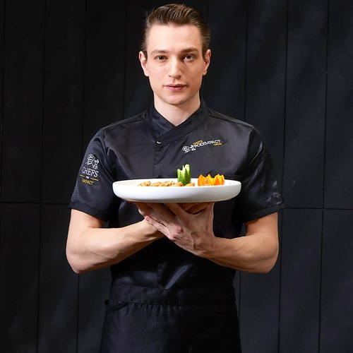 Catering Hotel Chef Service Service Summer Summerswarables Stiet Короткая -пекарня мужская пекарня десертная лапша рабочая одежда печатает