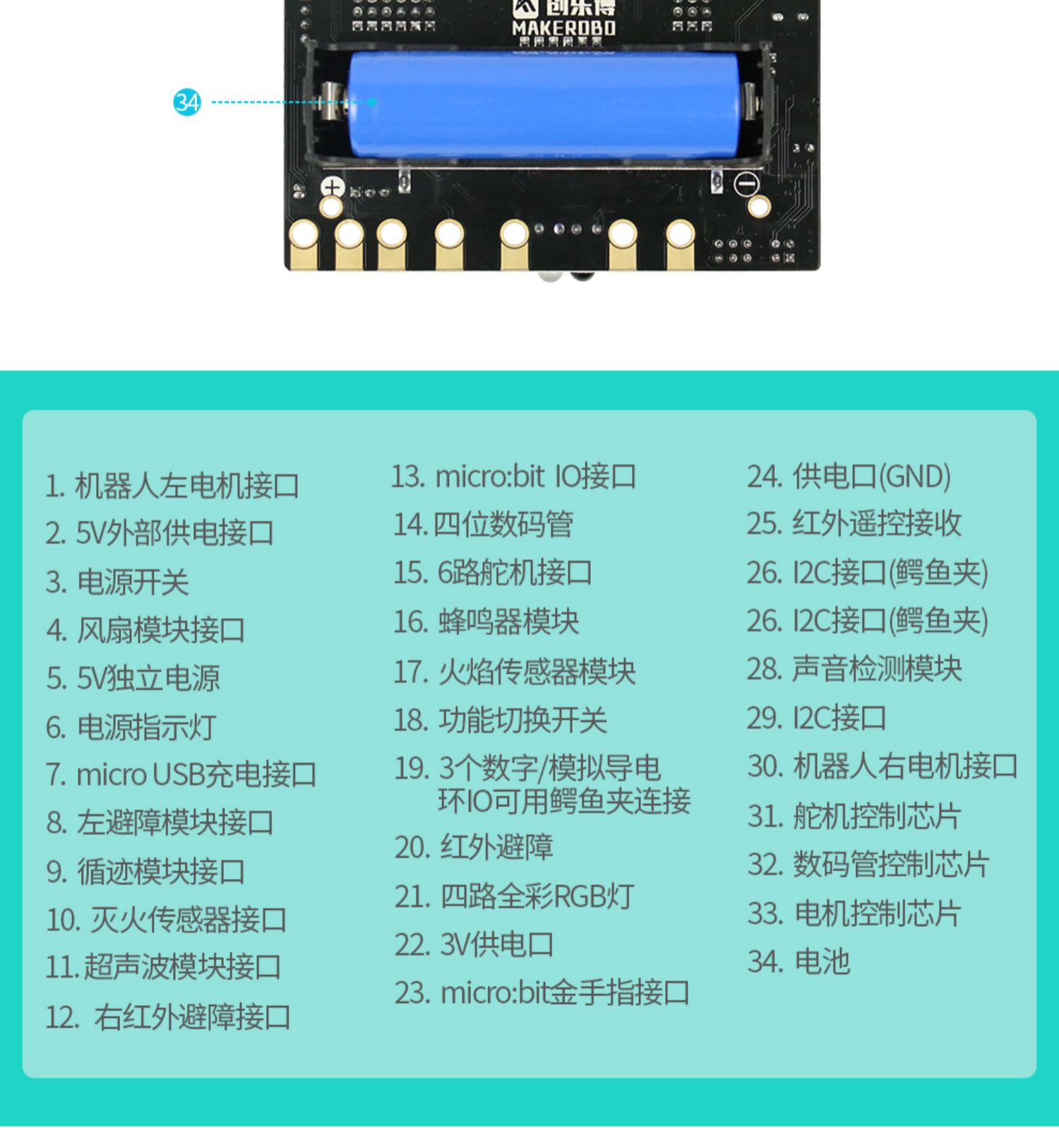microbit开发板扩展板双足机器人舞蹈步行 STEAM创客中小学教育