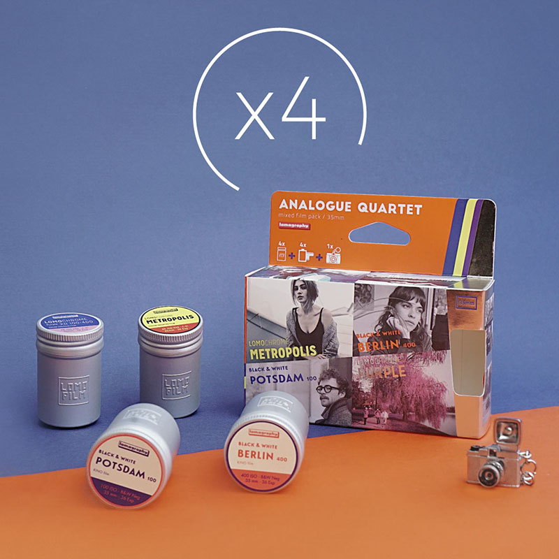 Lomography 35mm Film Collector's Set Duo Quartet Send Keyring Collector's Grade