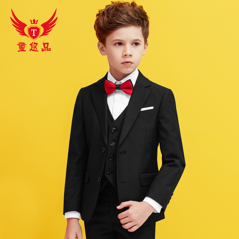 Childrens phù hợp với phù hợp với Flower Boy ăn mặc Suit Suit Big Child Hàn Quốc Version Childrens Suit Piano Performance ăn mặc.