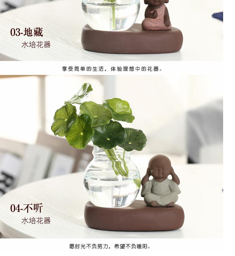 Violet arenaceous embossed hydroponic vase creative furnishing articles move fashion small flower receptacle mesa retro household act the role ofing is tasted