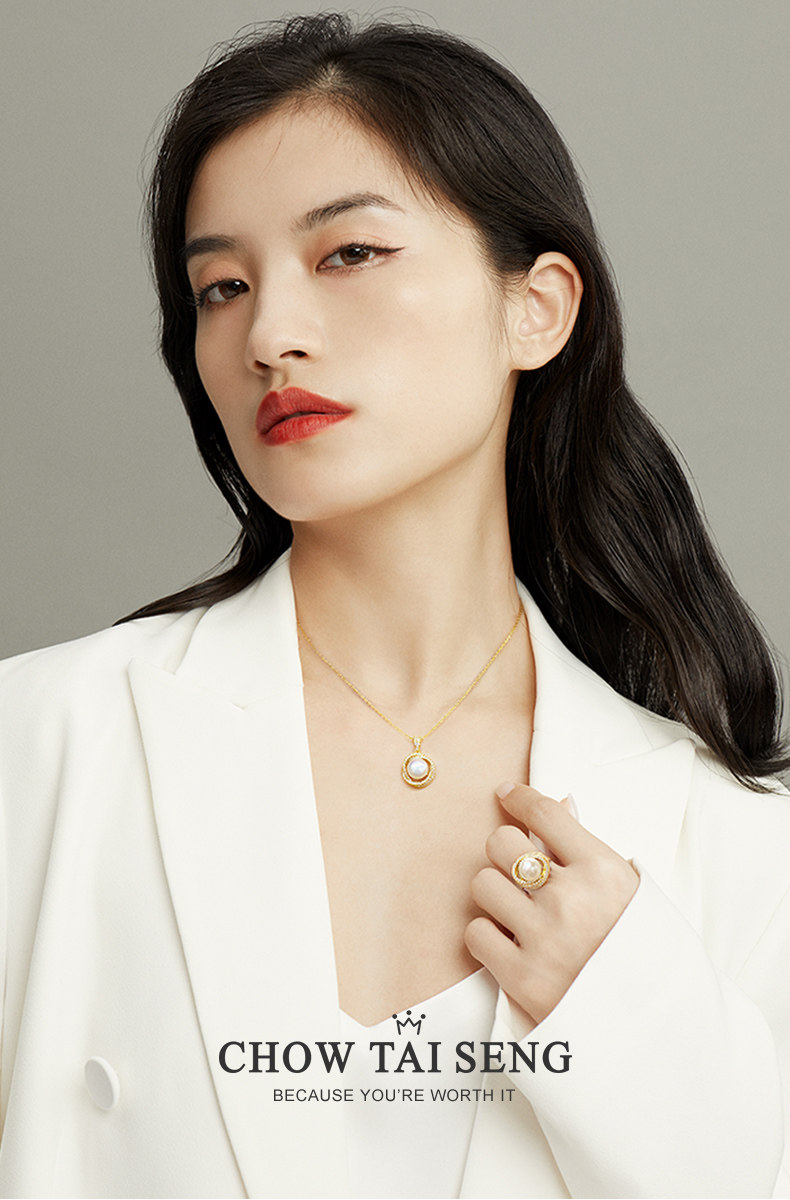 周大生 埃及遗珠系列 S925银珍珠项链 双重优惠折后￥179包邮 戒指可选