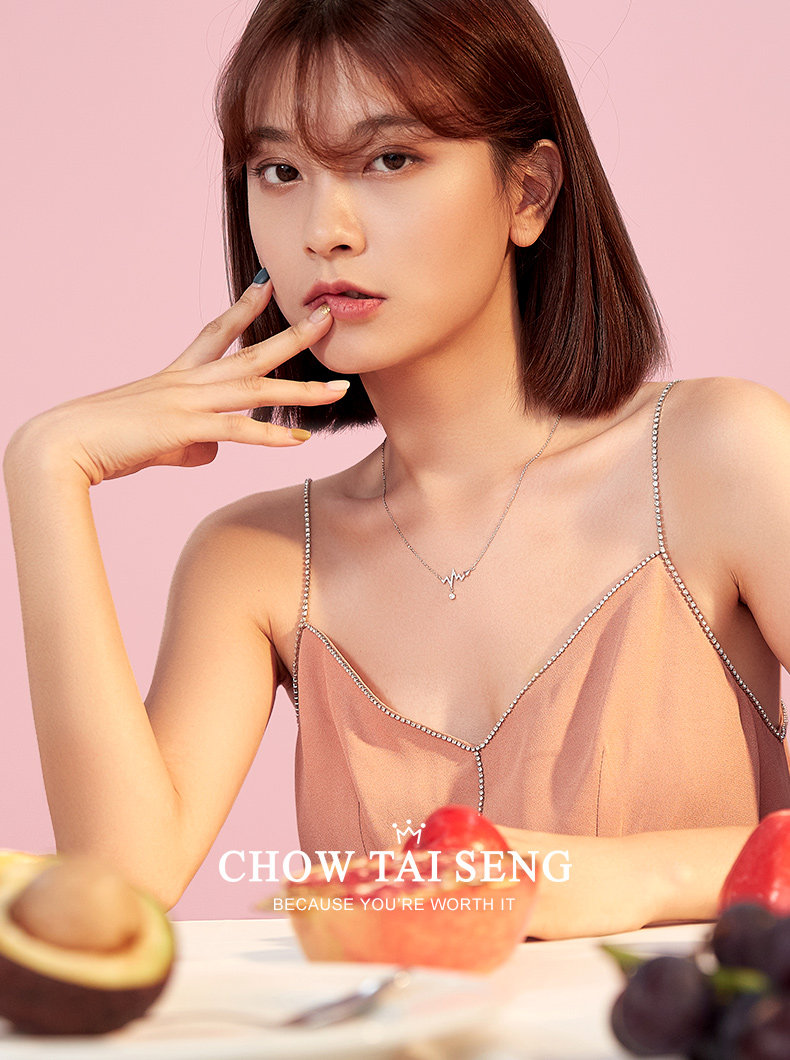 周大生 S925银 心动套链锁骨链 双重优惠折后￥139包邮