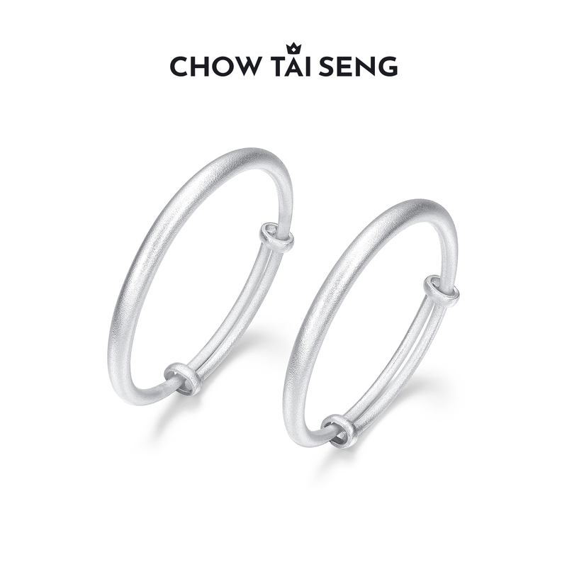 Zhou Dasheng Baby Pure Silver Bracelet Pair S990 Bracelets for Boys and Girls, Children, Infants, First Birthday, Full Month Gift, Can Be Engraved Zhou Dasheng Baby Pure Silver Bracelet Pair S990 Bracelets for Boys and Girls, Children, Infants, First Birthday, Full Month Gift, Can Be Engraved
