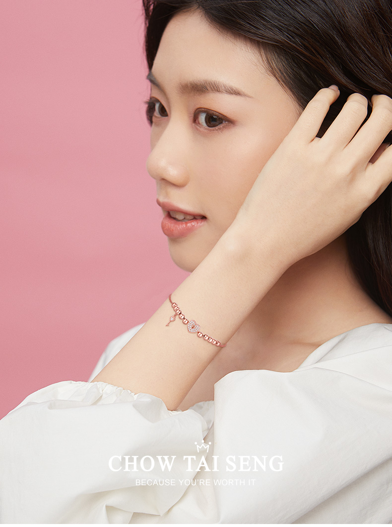 周大生 S925 少女の心饰 银手链 图1