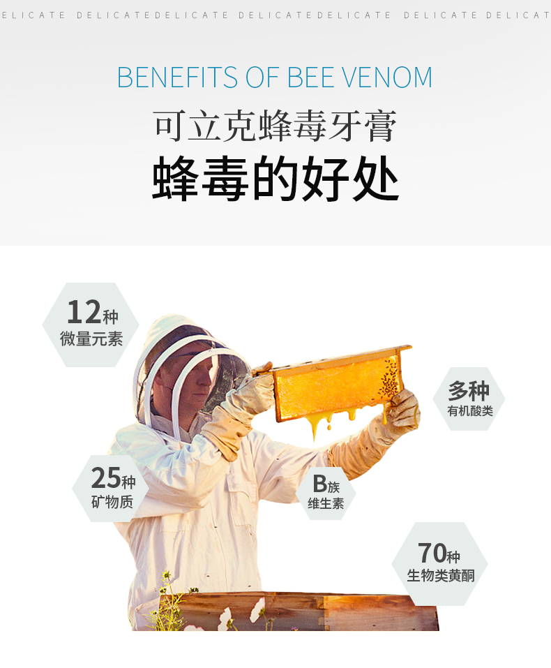 可立克 蜂毒炎清护龈牙膏 105g*支 图3