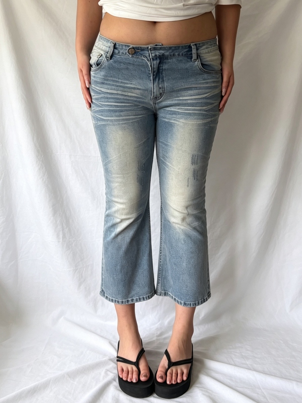 Margaretbby Slightly Plus-Size Summer Light-Colored Cropped Pants Margaretbby Slightly Plus-Size Summer Light-Colored Cropped Pants
