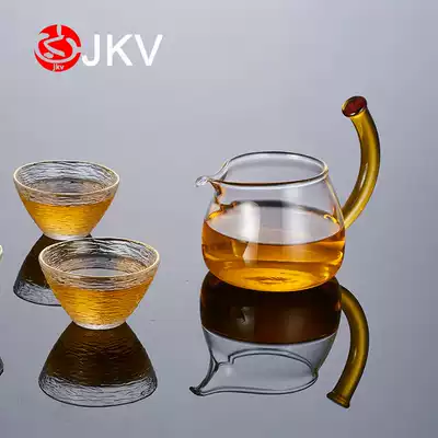 Glass Road Cup warped Tea Sea kung fu zhaiguo cup thick heat-resistant tea divider filter uniform Cup household tea set