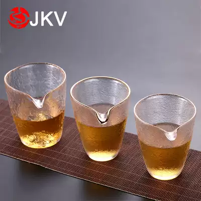 Japanese-style hammer Glass Road Cup creative gold edge three talent Cover bowl male cup tea pouring device heat-resistant tea set Tea Cup