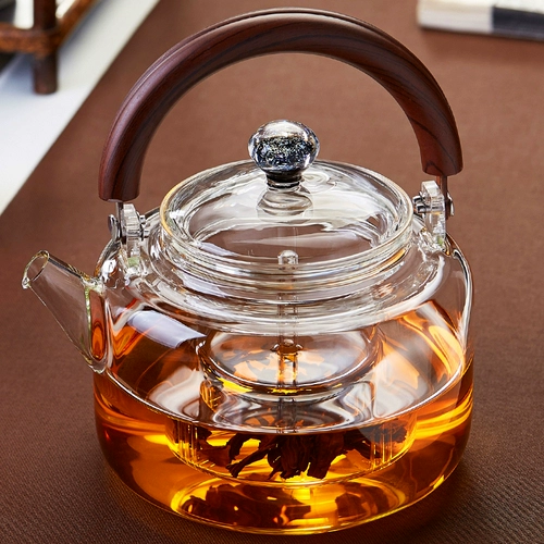 Стеклянный вместительный и большой заварочный чайник для домашнего использования, увеличенная толщина