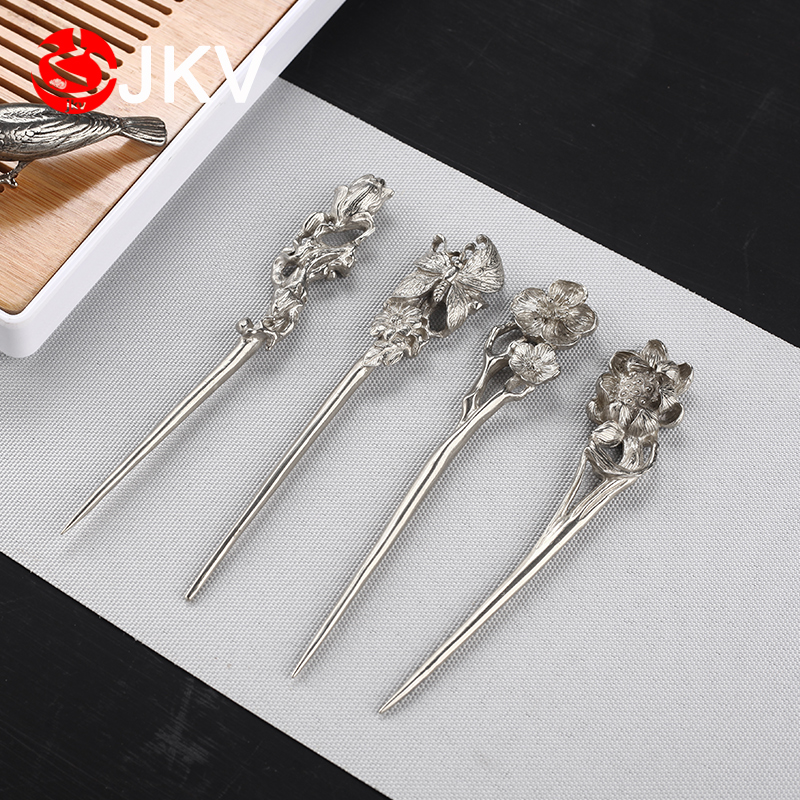 Pure copper tea needle plum blossom tea knife Kung Fu tea set accessories tea opener prying tea black tea Pu'er knocking tea cake tea knife