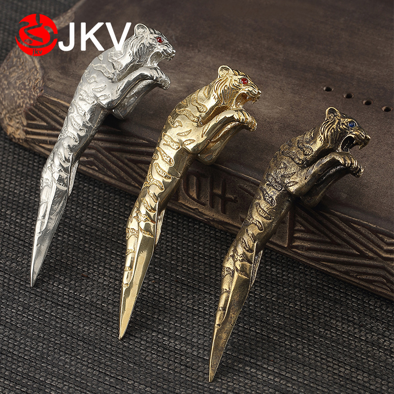 Pure copper tea knife pure handmade tea needle Pu'er tea knife tiger tea cone kung fu tea set white tea pry tea knife tea ceremony accessories