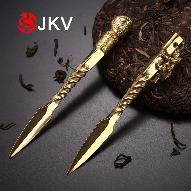 Pure Copper Sun Epiphany Tea Knife Handmade Large Horse Petty Bronze Prized Tea Needle Tea Cone Black Tea Pu-erh Tea Knife Utilita Tea Ware accessories