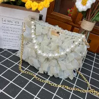 Зеленый крючок для вязания, портативная лента из жемчуга