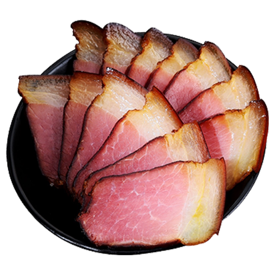 Tocino estilo cantonés Especialidad de Guangxi Granja Hechi Bama Donglan Caña de azúcar casera Tocino ahumado a la leña Tocino retirado