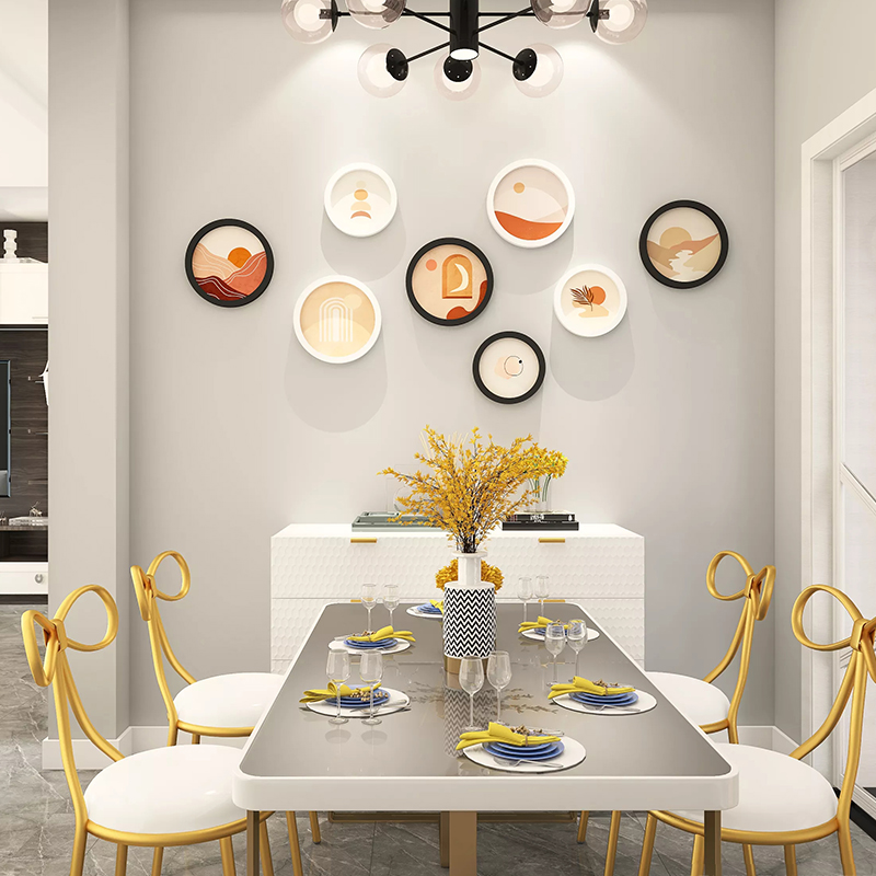 Dining Room Wall Decoration Living Room TV Wall Background Wall Accessories Bedroom Wall Creative Pendant Into Door Round Wall Decoration