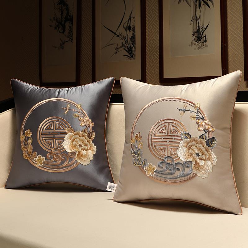 Light Luxurious Hotel-Like Cubed With Pillow Sofa Cushions Upper Class Floating Window Suit Combined High-end Living Room