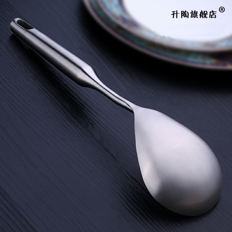 Germany Thickened 304 Stainless Steel Rice Spoon Home Big number of rice spoons Soup spoon soup spoon Spoon Sub-Meal Porridge Spoon