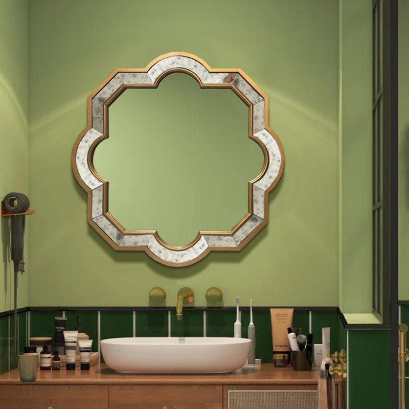 Modern Design Bathroom Mirror Genguan Fireplace Wall Mirror Square Composition Living-room Decoration Mirror Room Dresser Cosmetic Mirror