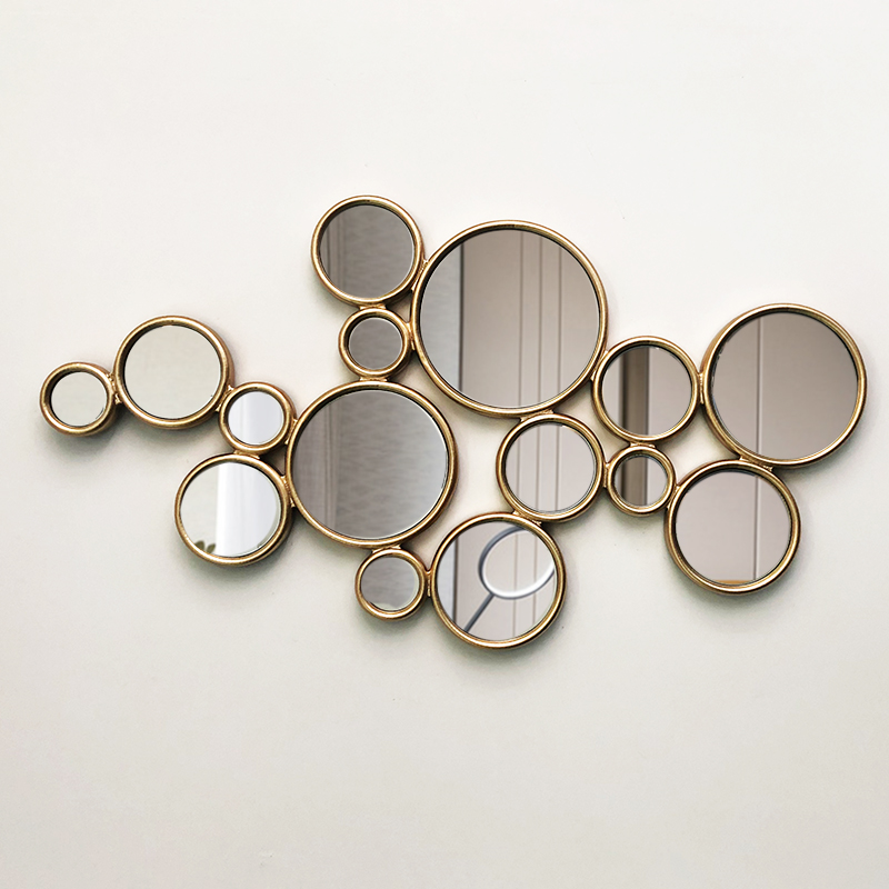 American Genguan Mirror Dining Side Mirror Decorated Mirror Living Room Nordic Hallway Combination Hanging Glasses Soft Dress Art Mirror Custom Mirrors