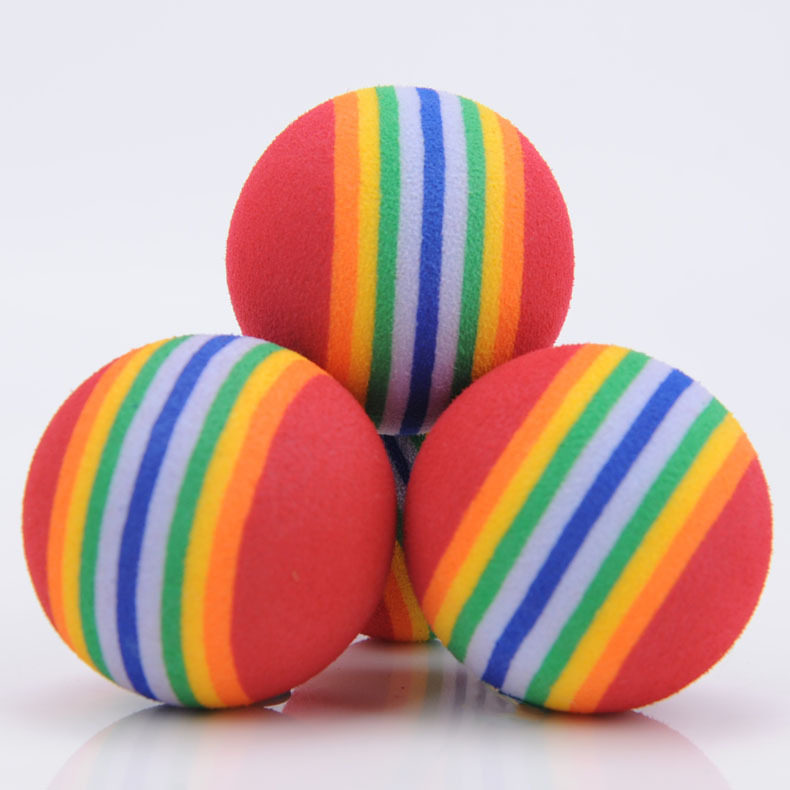 (10 loaded) kitty rainbow ball toy pet toy ball small cat ball toy teasing cat ball kitty toy
