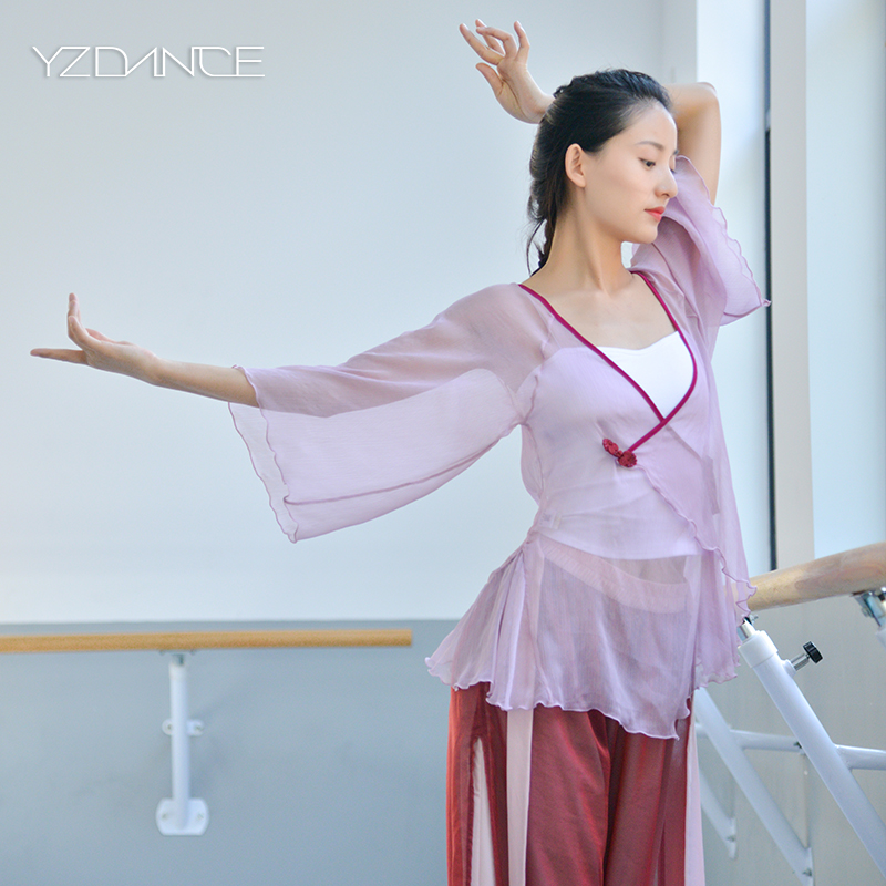 Ang Classical Dance Short Speaker Sleeve Dresser Chinese Wind Show Basic Training Clothing
