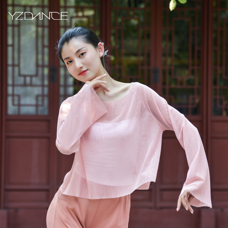 English Classical Dance Dance Wear and Costume Women's Body Rhyme Dancer Chinese Dance Flutter to perform the base training blouses