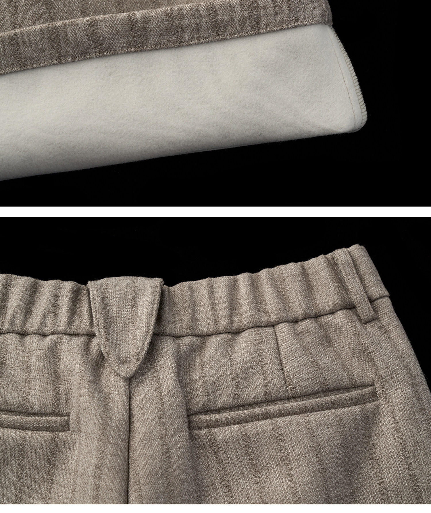MAMC Deconstructed Patchwork Pleated Trousers