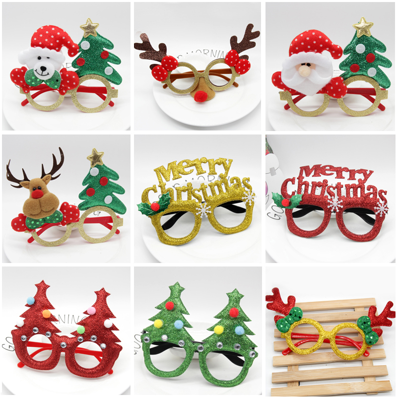 50 Christmas glasses frames children's toys Christmas decorations Kindergarten cute gift cartoon glasses