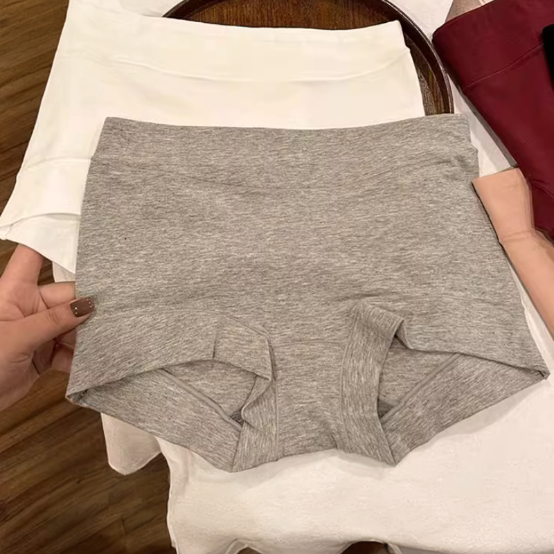Japanese Mujx Graphene Pure Cotton Underwear, All-Season Cotton Antibacterial Crotch, Mid-High Waist Boxer Briefs, Seamless Tummy Control