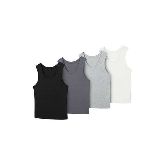 Invincible version AMBSOM 24 PART.1 Lifestyle ribbed thread basic vest for sports and sweat absorption